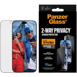 PanzerGlass Ultra Wide Fit iPhone 18 Pro Max Glas Skærmbeskytter Privacy - Case Friendly + Monteringsramme