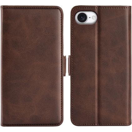 Mobigear Slim Magnet iPhone 16e Funda tipo libro Cartera - Marrón