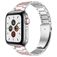 Mobigear Lissabon Steel Apple Watch Strap Butterfly closure - 49/46/45/44 mm - Pink / Silver
