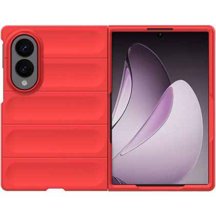 Mobigear Bumpy Samsung Galaxy Z Fold 8 Fleksibel TPU Bagsidecover - Rød