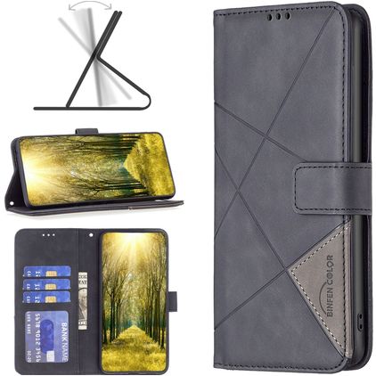 Mobigear Rhombus Google Pixel 7a Wallet case - Black