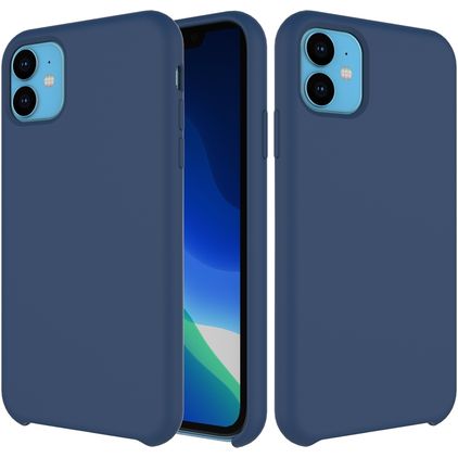 Mobigear Rubber Touch iPhone 11 Silicone Capa traseira - Azul marinho