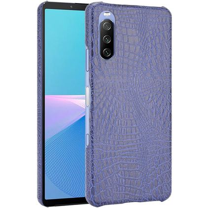 Mobigear Croco Sony Xperia 10 III Tvrdý plast Zadní kryt - Modrá