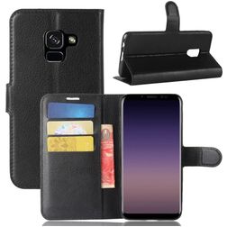 Mobigear Classic Samsung Galaxy A8 (2018) Funda tipo libro Cartera - Negro