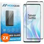 Mobigear Curved OnePlus 8 Tempered Glass Screen Protector - Case Friendly - Black (2-Pack)