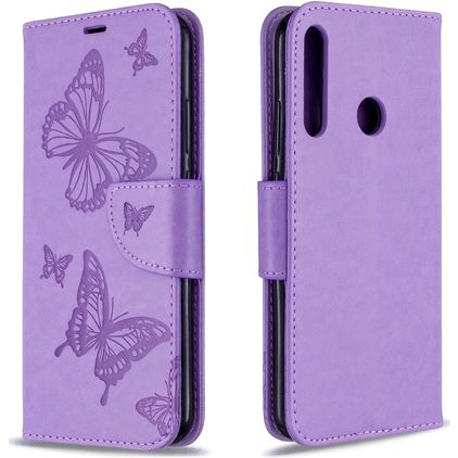 Mobigear Butterfly Huawei P40 Lite E Knížkové pouzdro Peněženka - Fialová