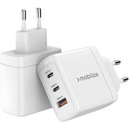 Mobilize Triple USB / USB-C Cargador Power Delivery 65W - Blanco