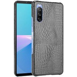 Mobigear Croco Sony Xperia 10 III Hard Case Back cover - Black