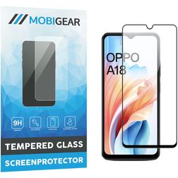 Mobigear Premium OPPO A18 Vidro temperado Película de ecrã - Compatível com capas - Preto