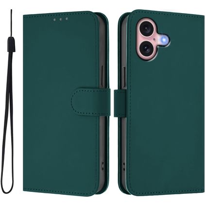 Mobigear Urban Wallet iPhone 16 Pungetui med Seddelrum - Grøn