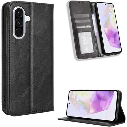 Mobigear Sensation Samsung Galaxy A56 Cover a libro portafoglio - Nero