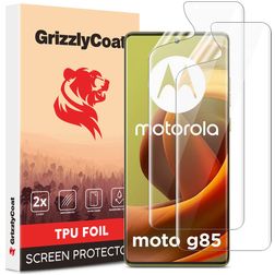 GrizzlyCoat Motorola Moto G85 Hidrogel TPU Película de ecrã - Compatível com capas (Pack de 2)