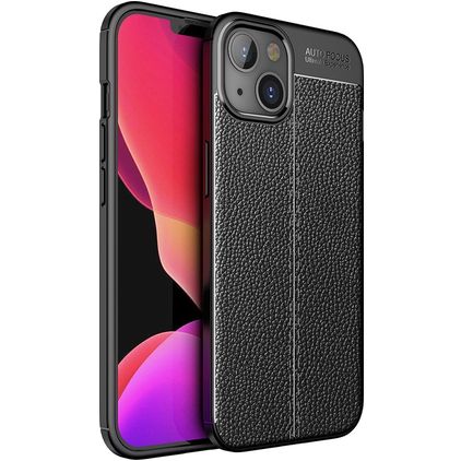 Mobigear Luxury iPhone 14 Flexibilní TPU Zadní kryt - Černá