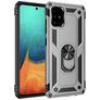Mobigear Armor Ring Samsung Galaxy A71 Hårdt Bagsidecover Stødsikkert med ringholder - Sølv