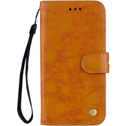 Mobigear Wallet Huawei P Smart (2018) Lompakkokotelo + Setelitasku - Konjakki