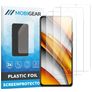 Mobigear POCO F3 Película de ecrã em plástico - Compatível com capas (Pack de 3)