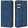 Mobigear Retro Slim Samsung Galaxy S24 FE Pungetui med Seddelrum - Mørkeblå