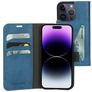 Mobiparts Classic Wallet iPhone 14 Pro Plånboksfodral med sedelfack - Steel Blue
