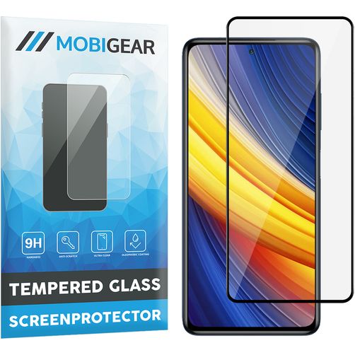Mobigear Premium POCO X3 Pro Vidro temperado Película de ecrã - Compatível com capas - Preto