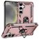 Mobigear Armor ring Samsung Galaxy S25 Plástico rígido Capa traseira Antichoque com anel - Rosa dourado