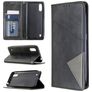 Mobigear Rhombus Slim Samsung Galaxy A01 Cover a libro - Nero