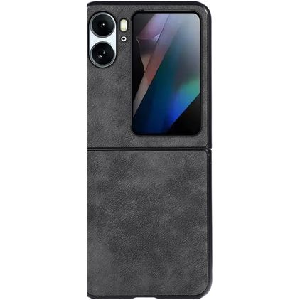 Mobigear Excellent OPPO Find N2 Flip Hårdt Bagsidecover - Sort