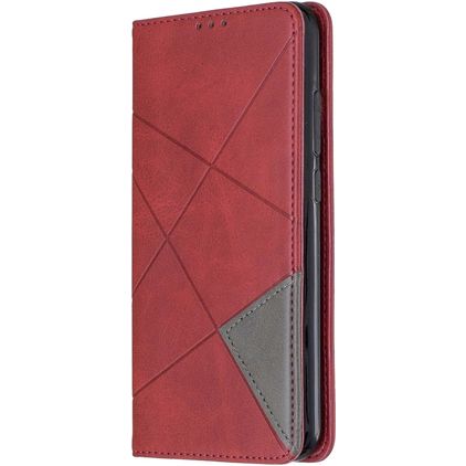 Mobigear Rhombus Slim Xiaomi Redmi Note 8 Cover a libro - Rosso