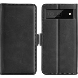 Mobigear Slim Magnet Google Pixel 6a Cover a libro portafoglio - Nero