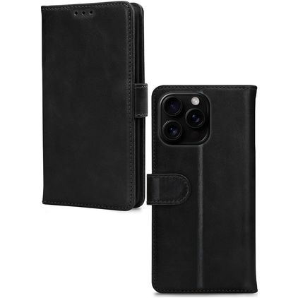 Mobilize Wallet iPhone 16 Pro Genuine Leather Wallet case - Black