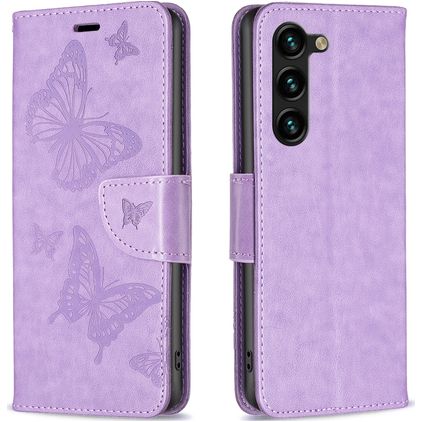 Mobigear Butterfly Samsung Galaxy S24 Plus Lompakkokotelo + Setelitasku - Violetti