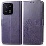 Mobigear Clover Xiaomi 13 Cover a libro portafoglio - Viola