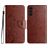 Mobigear Flowers Samsung Galaxy A36 Capa livro Carteira - Castanho