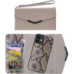 Mobilize Elegant Magnet iPhone 11 Cover Pochette 2 in 1 con guscio estraibile - Beige Snake