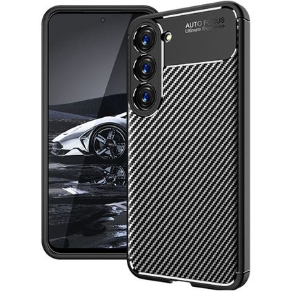 Mobigear Racing Samsung Galaxy S23 TPU flexível Capa traseira - Preto