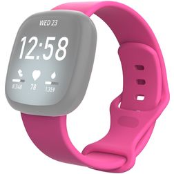 Mobigear Sport Dual Pasek Silikon do Fitbit Versa 3 Zapięcie na bolczyk - Różowy