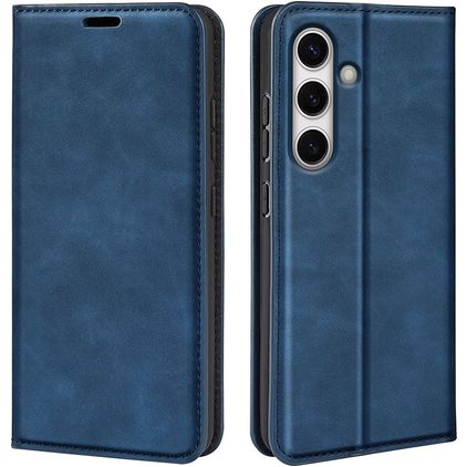 Mobigear Retro Slim Samsung Galaxy S24 FE Lompakkokotelo + Setelitasku - Tummansininen