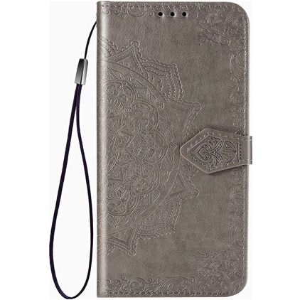 Mobigear Mandala Motorola Edge (2020) Capa livro Carteira - Cinzento