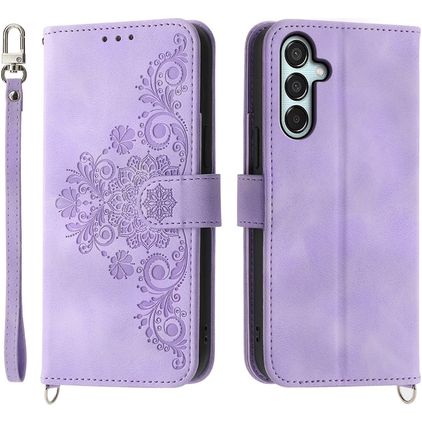 Mobigear Clover Samsung Galaxy M15 Funda tipo libro Cartera - Morado