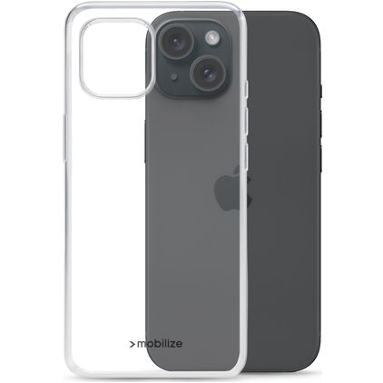Mobilize Gelly Transparente iPhone 15 TPU flexible Carcasa - Transparente