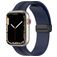 Mobigear Stripe Mag Correa Silicona Cierre magnético para Apple Watch - 49/46/45/44 mm - Negro / Azul marino