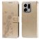 Mobigear Flowers OPPO Find X9 Cover a libro portafoglio - Oro