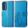 Mobigear Clover Motorola Edge (2021) Capa livro Carteira - Azul