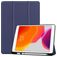 Mobigear Tri-Fold Gel iPad 8 (2020) TPU / Cuero sintético Funda tipo libro + Portalápices - Azul oscuro