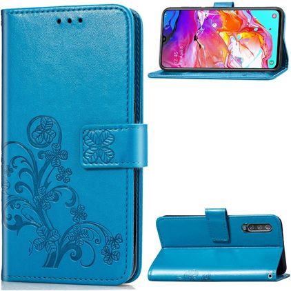 Mobigear Clover Samsung Galaxy A70 Funda tipo libro Cartera - Azul