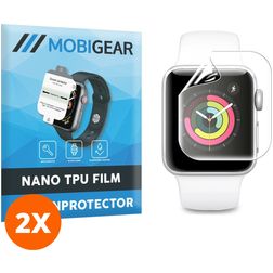 Mobigear Apple Watch - 38 mm Idrogel TPU Protezione schermo - Compatibile con le cover (confezione da 2)