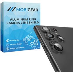 Mobigear Single Samsung Galaxy S24 Ultra Glas Kameralinsebeskytter - Case Friendly - Sort