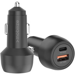 Mobilize Dual USB / USB-C Autonabíječka Power Delivery 48W - Černá