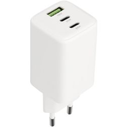 Mobiparts GaN Triple USB / USB-C Cargador Power Delivery 65W - Blanco