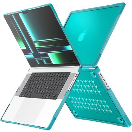 Mobigear Shockproof Pro MacBook Pro 16 Inch (2021-2026) Hardshell MacBook Case - Green - Model A2485 / A2780 / A2991 / A3186 / A3428 / A3429
