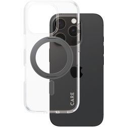 CARE by PanzerGlass Kickstand iPhone 16 Pro MagSafe Tvrdý plast Zadní kryt se stojánkem - Průhledná / Černá